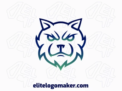 A flashy mascot logo featuring a wild cat, perfect for bringing your idea to life.