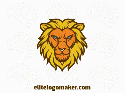 An abstract logo design featuring a wild lion, conveying a graceful and prominent presence.