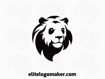 Customizable animal logo featuring a wise panda bear, designed with distinctive details that can be easily adjusted to fit various brand identities.