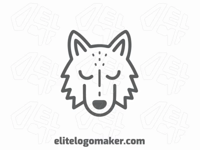 An editable mascot logo featuring a dynamic wolf, designed to capture energy and strength with a modern touch.