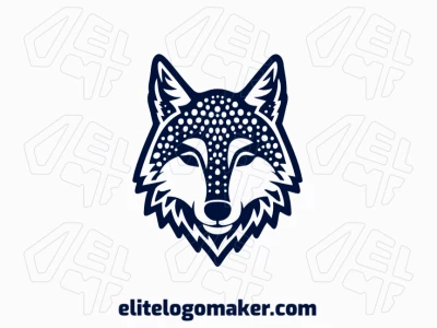 An expressive wolf head logo, blending illustration and strength seamlessly.