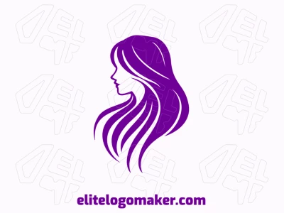 An abstract design features a woman with beautiful hair, embodying a graceful and elegant style through its fluid and artistic shapes.