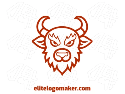 A prominent young bull head logo design with a pictorial style, featuring expressive brushstrokes and rich details for a bold and artistic look.