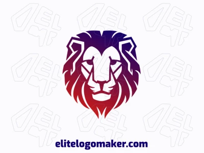 A subtle and versatile logo template featuring a symmetric depiction of a young lion, suitable for various purposes.