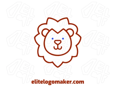 A young lion with a monoline style, offering an editable design perfect for creating a unique visual identity.