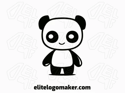 A simple logo design featuring a young panda bear, perfect for a playful and approachable brand.