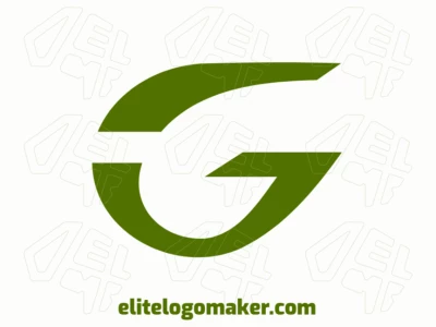 Un logotipo de letra inicial diferente con una 'G' verde abstracta, diseñado con curvas únicas y estética moderna para una identidad visual destacada.
