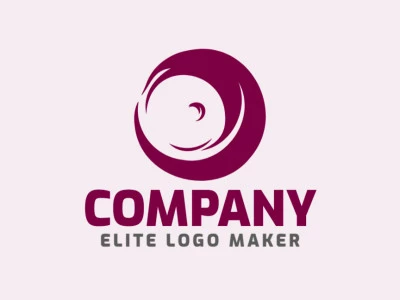 Logotipo ideal para diferentes negocios en forma de un circulo abstracto, con diseño creativo y estilo simple.