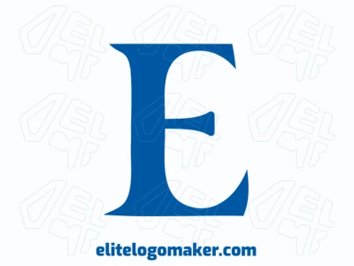 Un logotipo vectorial minimalista con una letra 'E' abstracta, diseñado con líneas limpias y un estilo moderno para un atractivo visual elegante.