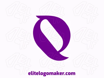 Un logotipo cool y abstracto con la letra 'Q', diseñado para hacer una declaración audaz y moderna con su forma única y artística.