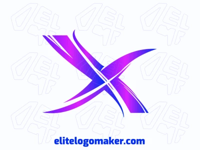 Un logo lujoso y dinámico con la letra 'X' abstracta en un estilo abstracto, ofreciendo un diseño audaz y moderno.