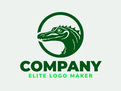 Un logotipo circular con un caimán verde, que simboliza poder, protección y fuerza.