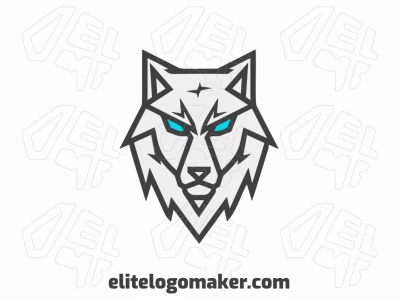 Con un diseño abstracto de una cabeza de lobo enojado, este logotipo editable combina una energía feroz.