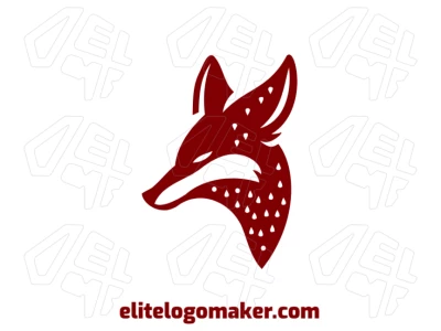 Un logo bonito con el diseño de una cabeza de zorro artística, perfecto para crear una identidad de marca única y visualmente impactante.