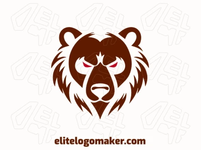 Un logotipo de estilo tribal con la cabeza de un oso, elaborado con líneas audaces y detalles intrincados.