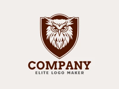 Cree un logotipo memorable para su negocio en forma de un búho valiente con un estilo simétrico y un diseño creativo.