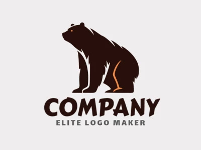 Un logotipo de mascota juguetón con un encantador oso pardo, irradiando calidez y simpatía.