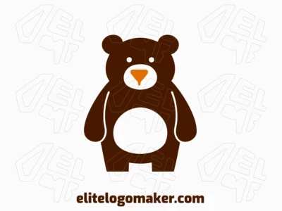 Un diseño de logotipo adorable que presenta un oso marrón, ideal para marcas que buscan una imagen amigable y accesible.
