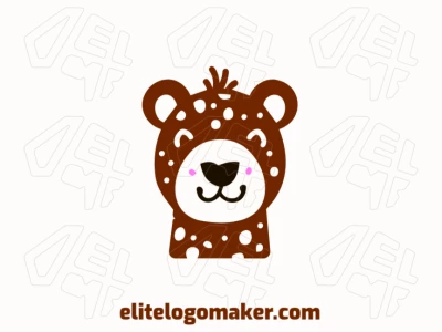 Diseño de logo original e ilustrativo que presenta un oso marrón con detalles artísticos, creando una identidad visual única y creativa para tu marca.