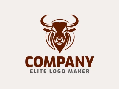 Cree un logotipo memorable para su negocio en forma de un toro con un estilo animal y un diseño creativo.