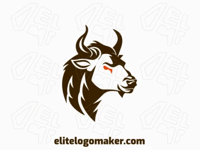 Un logo dinámico abstracto con la forma de un toro, diseñado con líneas audaces y formas enérgicas para transmitir fuerza y movimiento en la identidad de la marca.