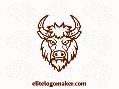 Un diseño de logotipo abstracto que presenta una cabeza de toro, combinando elegancia y calidad para un diseño destacado.