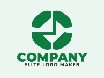 Crea un logotipo ideal para tu negocio en forma de un trébol combinado con un correo electrónico con un estilo minimalista y colores personalizables.