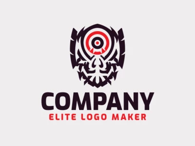 Logotipo con diseño creativo, formando un cráneo con estilo abstracto y colores personalizables.