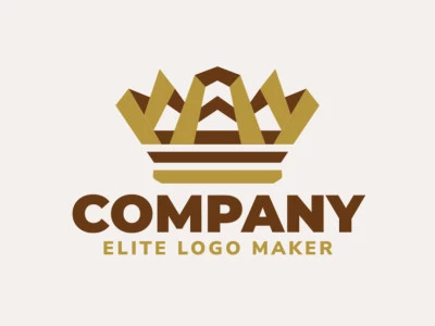 Logotipo ideal para diferentes negocios en forma de una corona, con diseño creativo y estilo abstracto.