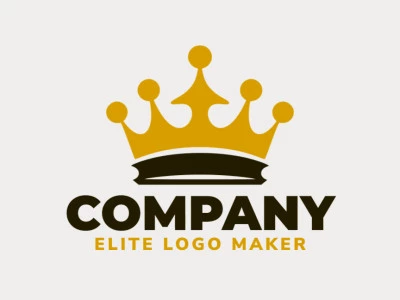 Crear su logotipo en línea con la forma de una corona con colores personalizables y estilo simétrico.