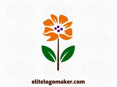 Cree un logotipo memorable para su negocio en forma de una flor con un estilo minimalista y un diseño creativo.