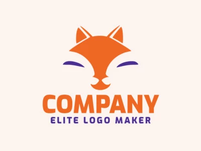 Cree un logotipo memorable para su negocio en forma de una cabeza de zorro, con un estilo minimalista y un diseño creativo.