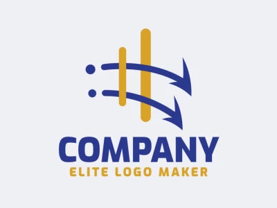 Logotipo personalizable en forma de una hashtag combinado con flechas con un estilo minimalista, el color utilizado fue el azul.