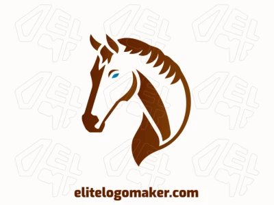 Un logo majestuoso que presenta una silueta de caballo, capturando el espíritu de libertad y fuerza en tonos azules y marrones.
