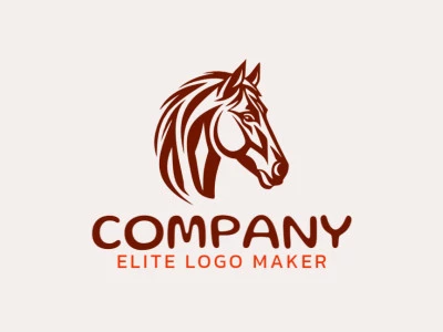 Logotipo para la venta en forma de una cabeza de caballo, el color utilizado fue el marrón oscuro.