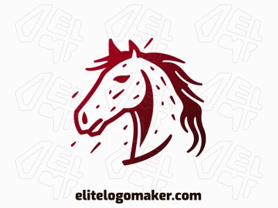 Un creador de logotipos económico con una cabeza de caballo estilizada en degradado, que añade profundidad y elegancia a un diseño moderno.
