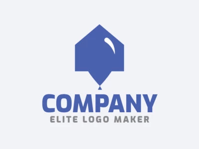 Logotipo ideal para diferentes empresas, en forma de una casa combinado con un globo, con un estilo minimalista.