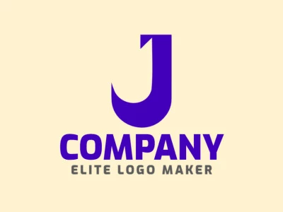 Un diseño de logo minimalista con formas elegantes de 'j', perfecto para una marca moderna.