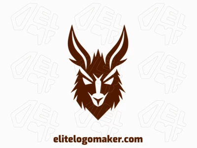Logotipo ideal para diferentes negocios en forma de una cabeza de canguro, con diseño creativo y estilo mascota.