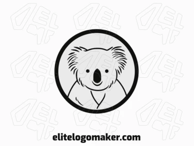 Un encantador logotipo de mascota con un koala juguetón, irradiando calidez y simpatía.