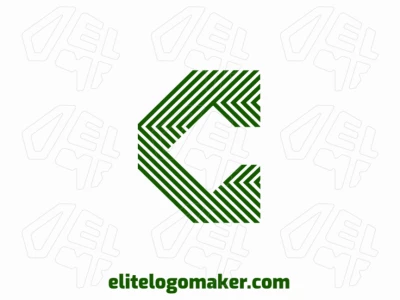 Un logotipo abstracto barato y creativo con la letra 'C' en un diseño único y moderno, perfecto para una identidad de marca distintiva.