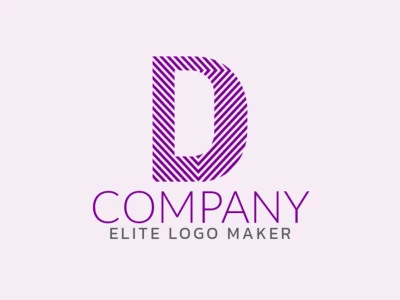 Un logotipo dinámico que presenta la letra 'D' elaborada con múltiples líneas, irradiando creatividad e innovación, perfecto para una variedad de aplicaciones.