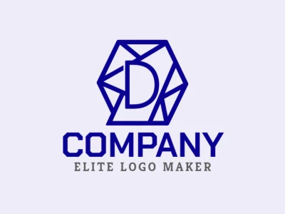 Un logotipo con estilo de mosaico que presenta la letra 'D', creando un diseño vibrante e intrincado, perfecto para una marca contemporánea.