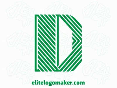 Un logo profesional con la letra 'D' en estilo de letra inicial, diseñado con líneas limpias y una apariencia elegante para un aspecto refinado.
