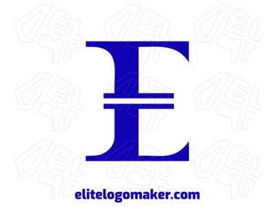 Logotipo hermoso con la letra 'E' y un diseño elegante en estilo de letra inicial, mostrando sofisticación y atractivo moderno en un aspecto limpio y refinado.