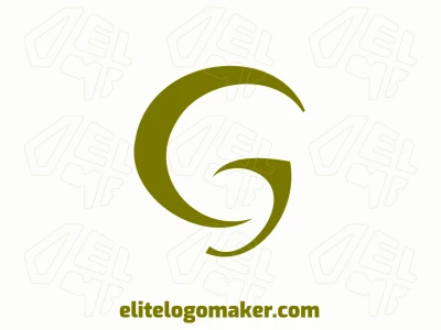 Un diseño de logotipo minimalista con la letra 'G', adecuado para empresas, editable, en tonos de verde.