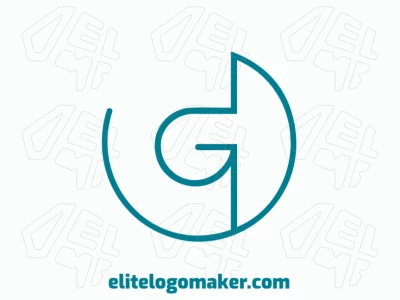Un logo notable con la letra 'G' combinada con un círculo, con un estilo de letra inicial moderno y elegante para una impresión audaz.