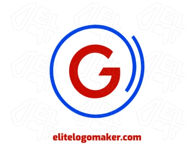 Un logotipo elegante de letra inicial con la letra 'G' dentro de un círculo azul, diseñado con un toque sofisticado y moderno para una apariencia refinada.