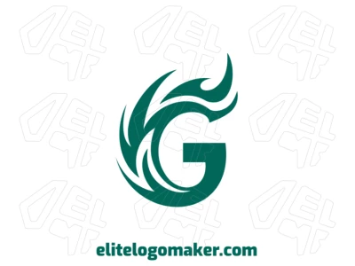 La letra 'G' con un diseño diferente y color verde muestra una inicial creativa que se destaca con un toque único.
