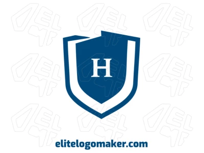 Un diseño bonito y simple con la letra "H" dentro de un escudo medieval, creando un logo profesional y atemporal.